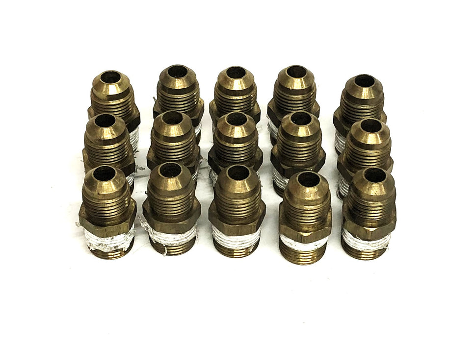 Unbranded Brass Reducer Nipple Pipe Fitting 3/8 Inch [Lot Of 15] NOS