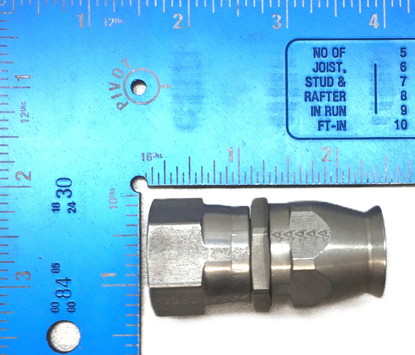 JIC 13/16" (.81mm) Female Thread with 5/8" Hose I.D. Hydraulic Fitting NOS