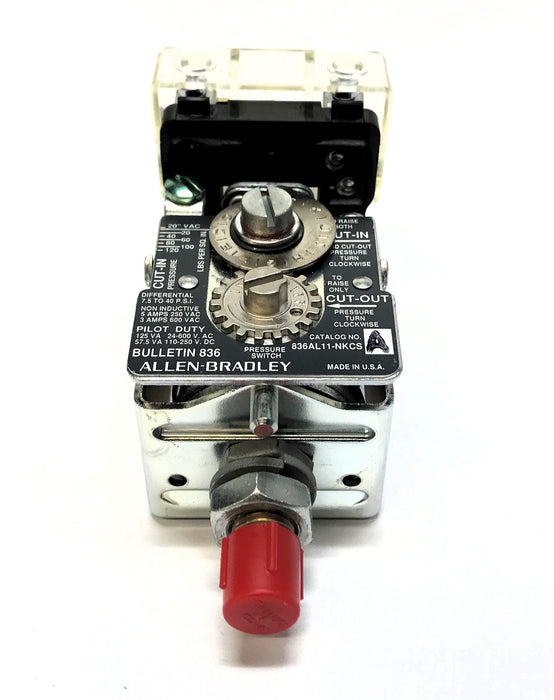 Allen-Bradley Pressure Control Switch 836AL11-NKCS NOS