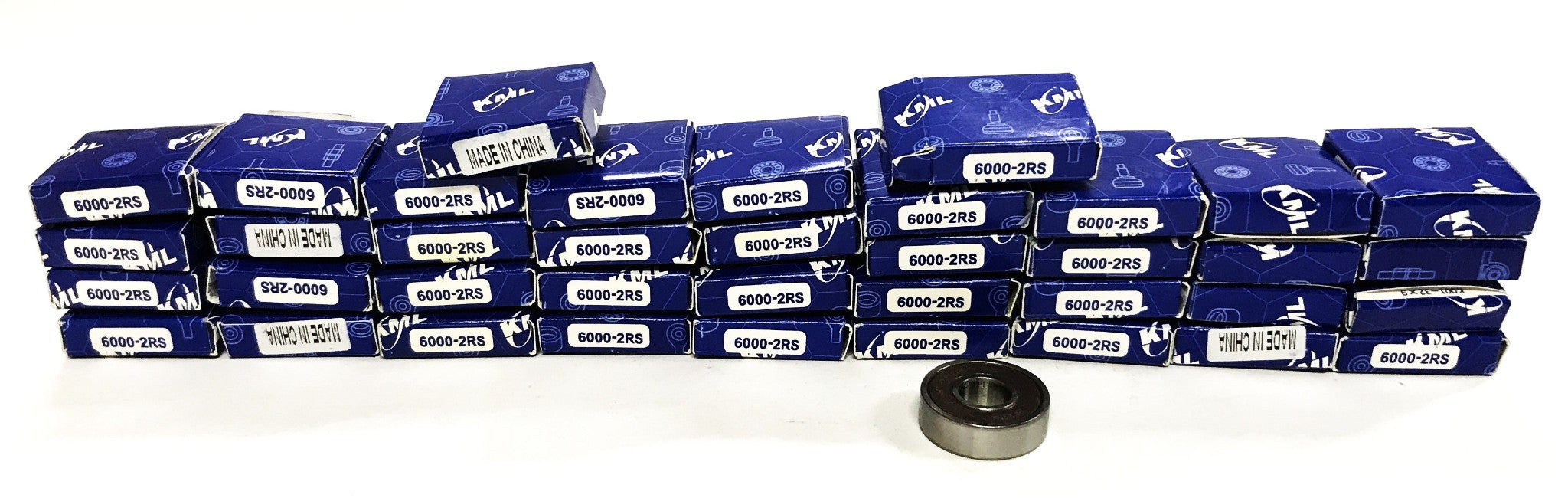 KML Double Sealed Deep Groove Ball Bearing 6000-2RS [Lot of 38] NOS