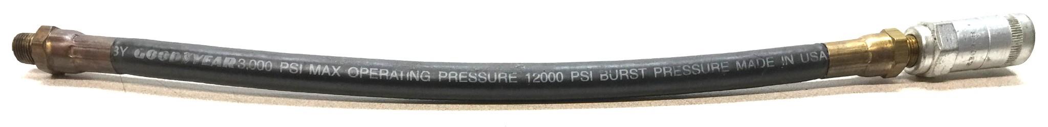 Alemite 12" Goodyear Grease Gun Hose with MS 24207-2 Fitting USED