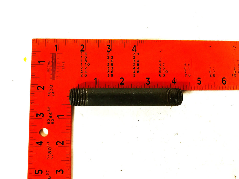 Unbranded Black Steel Threaded Pipe 3/8 inch x 4 inch [Lot of 14] NOS