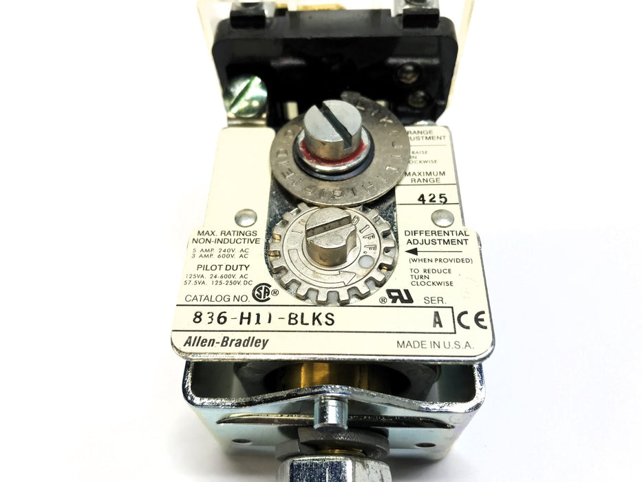 Allen-Bradley Series A Pressure Control Switch 836-H11-BLKS NOS