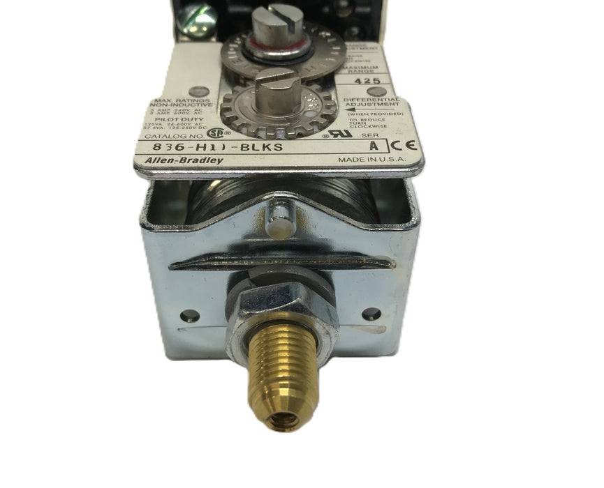Allen-Bradley Series A Pressure Control Switch 836-H11-BLKS NOS