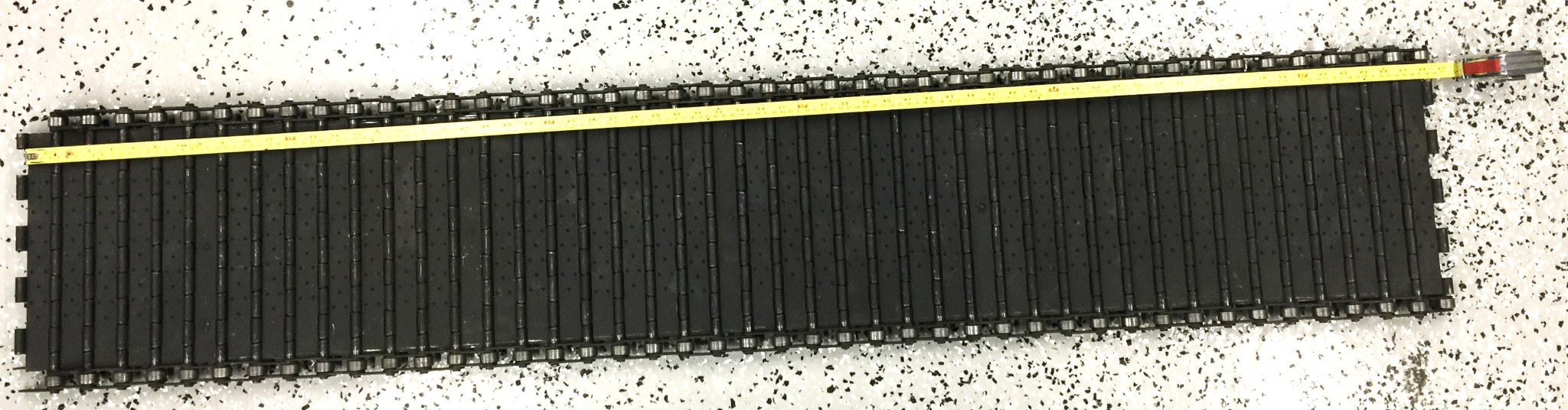 Unbranded 66" x 11" Steel Hinged Belt Plate Roller Conveyor Unit USED