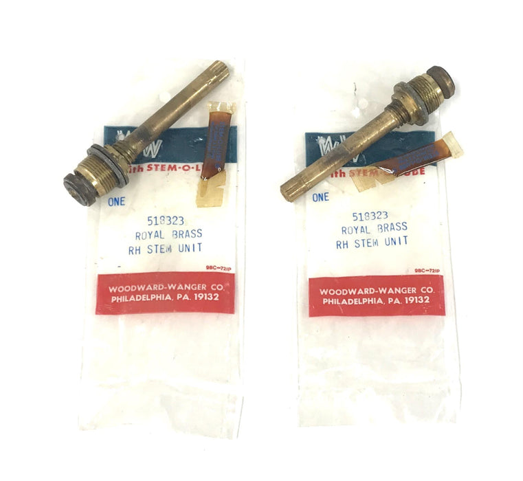 Woodward-Wanger/Royal Brass RH Stem Unit 518323 [Lot of 2] NOS