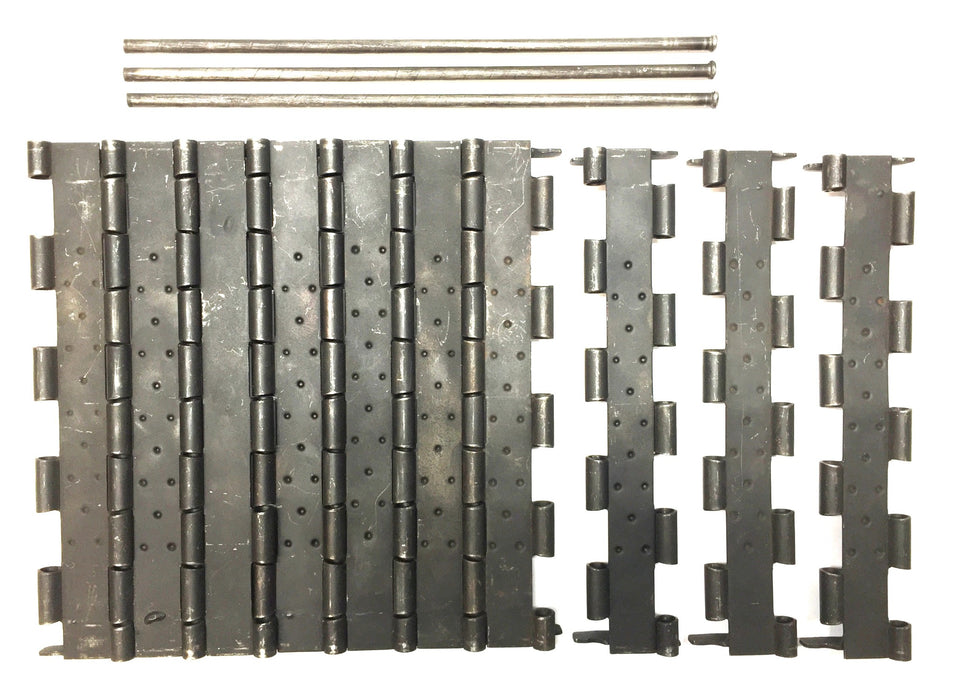 Unbranded 11" x 1" x .08" Perforated Hinged Conveyor Belt Plate [Lot of 10] USED
