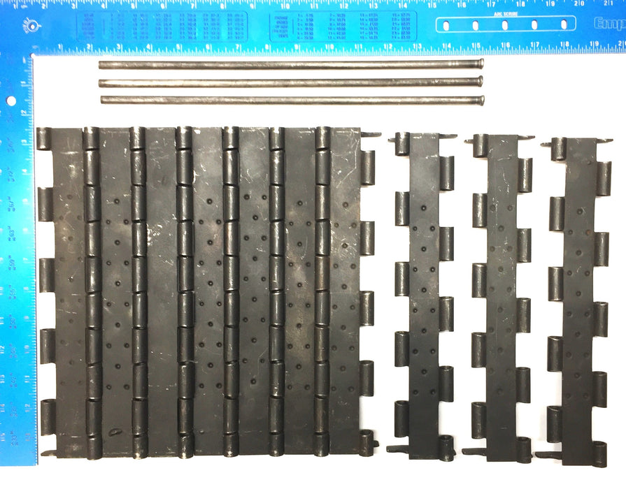 Unbranded 11" x 1" x .08" Perforated Hinged Conveyor Belt Plate [Lot of 10] USED
