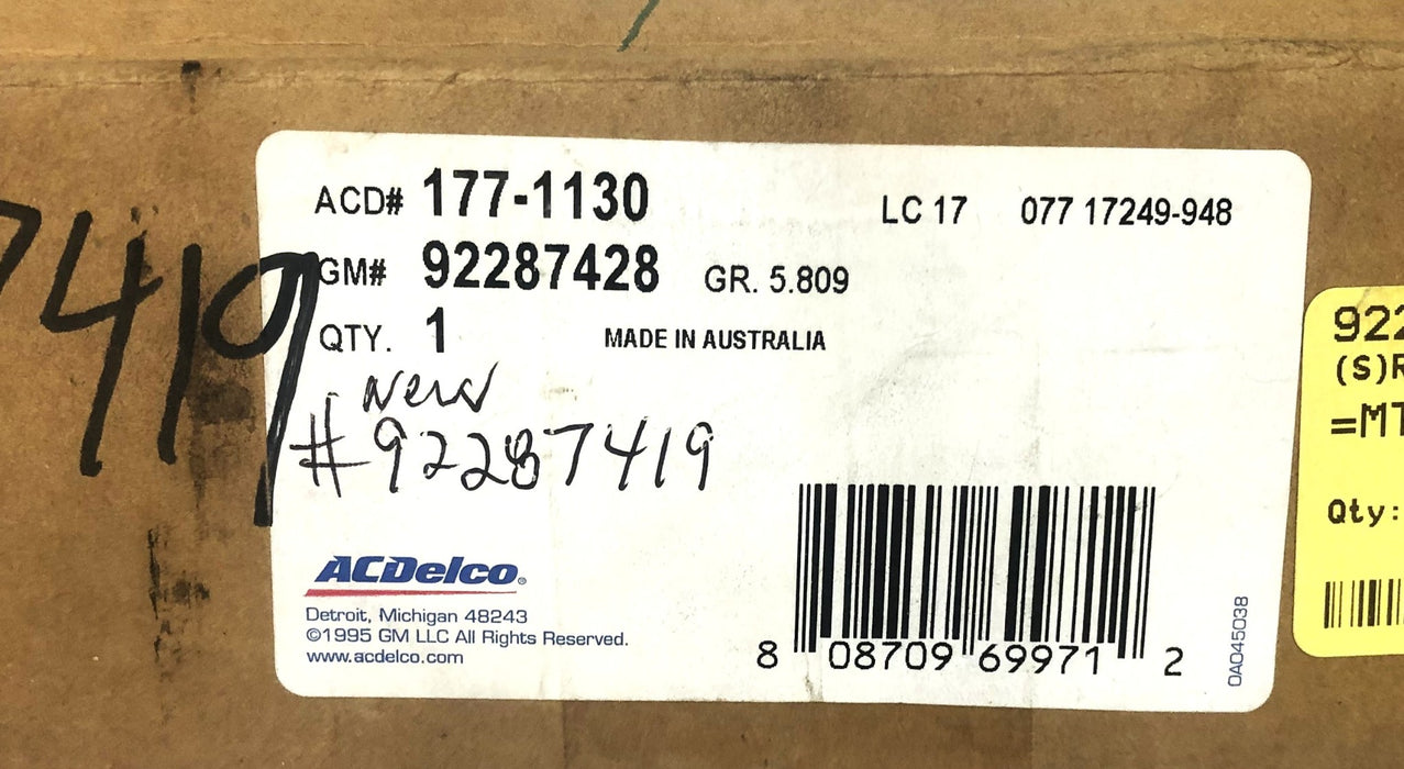AC Delco GM Rear Brake Rotor 1771130 (92287428) NOS