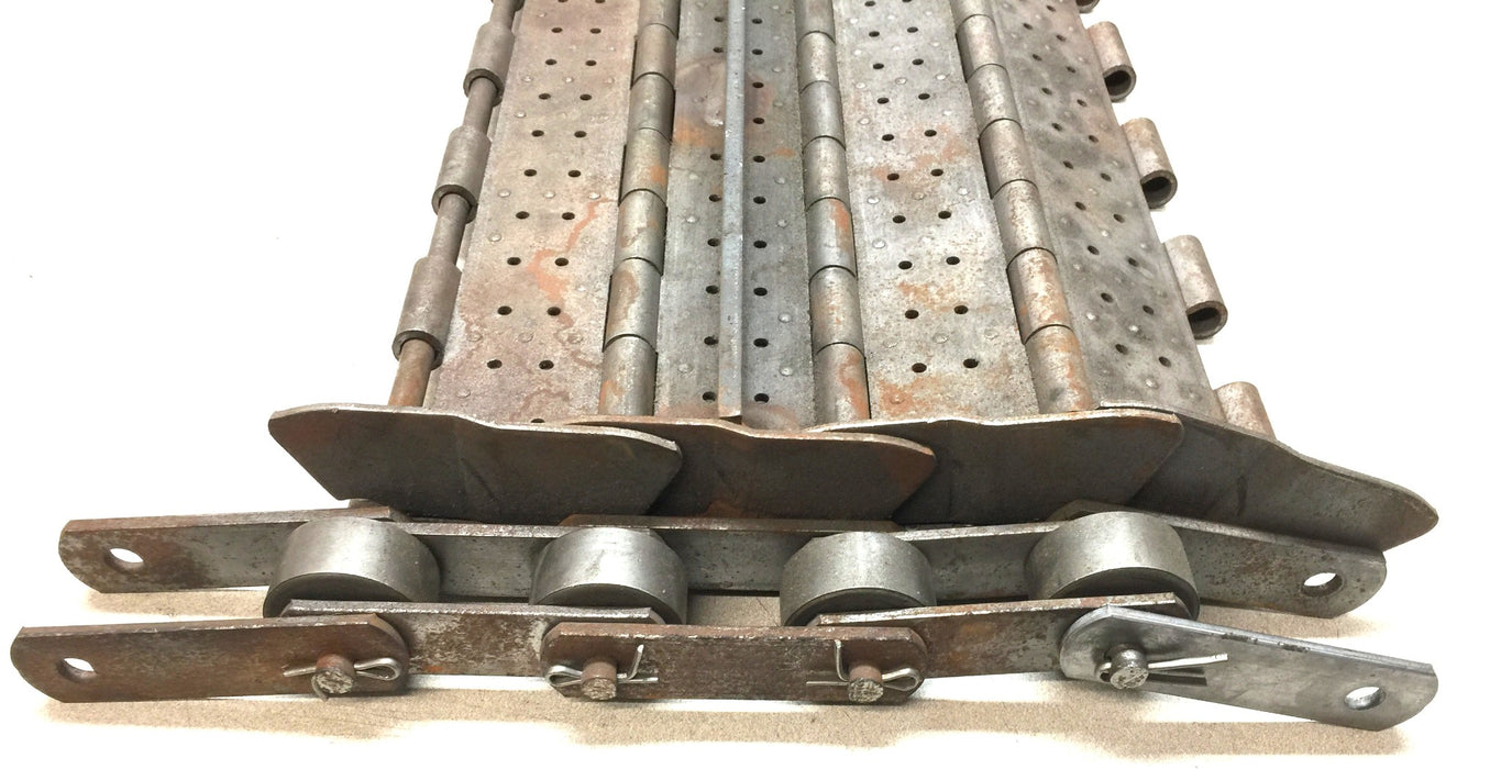Unbranded 241.3mm x 457.2mm x 3mm Perforated Hinged Conveyor Belt Unit USED