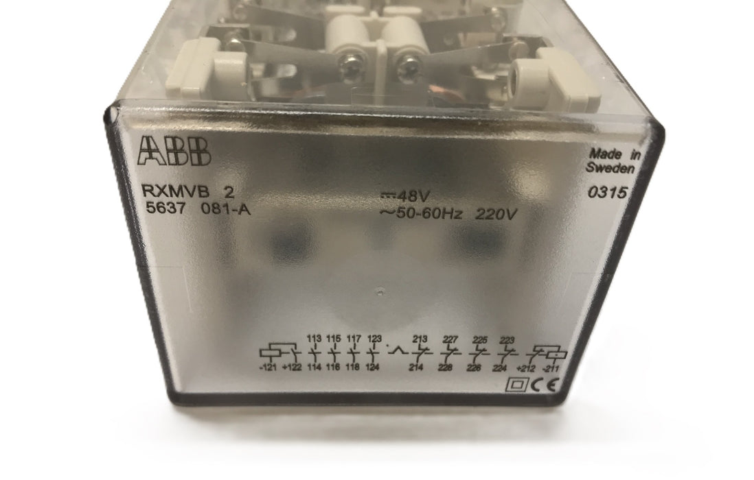ABB Auxiliary Relay RXMVB 2 (5637 081-A) NOS