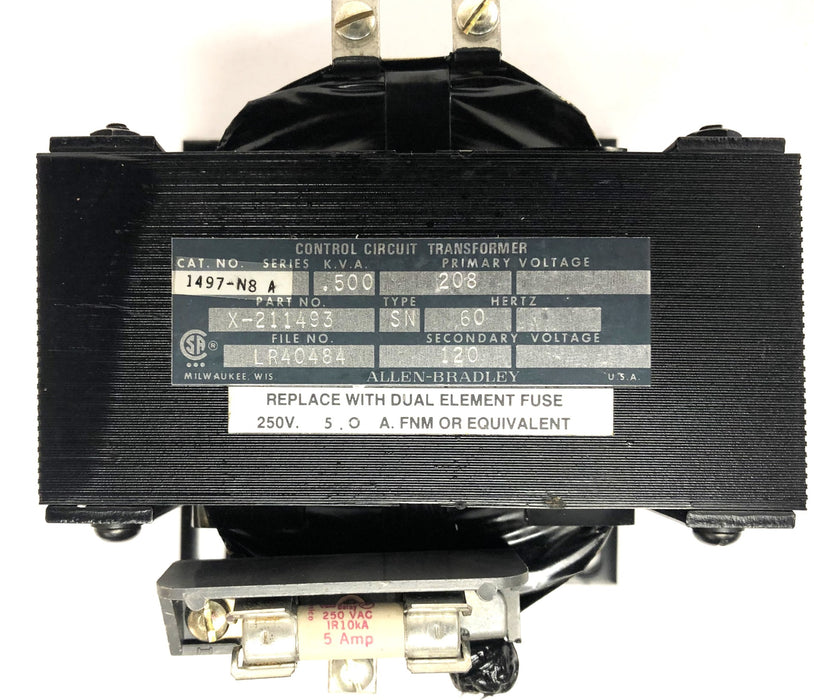 Allen- Bradley 500V Series A Control Circuit Transformer 1497-N18 (X-211493) NOS