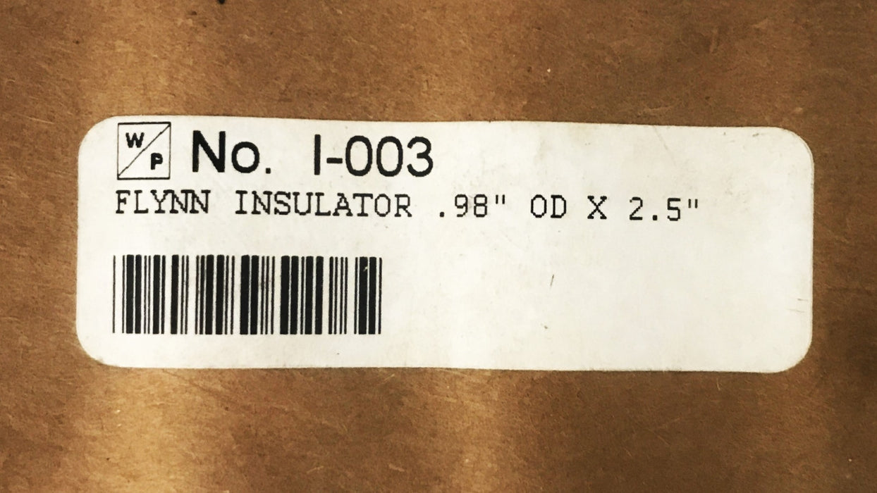 Flynn 2.50 inch x 0.98 inch Ceramic Insulator I-003 [Lot of 5] NOS