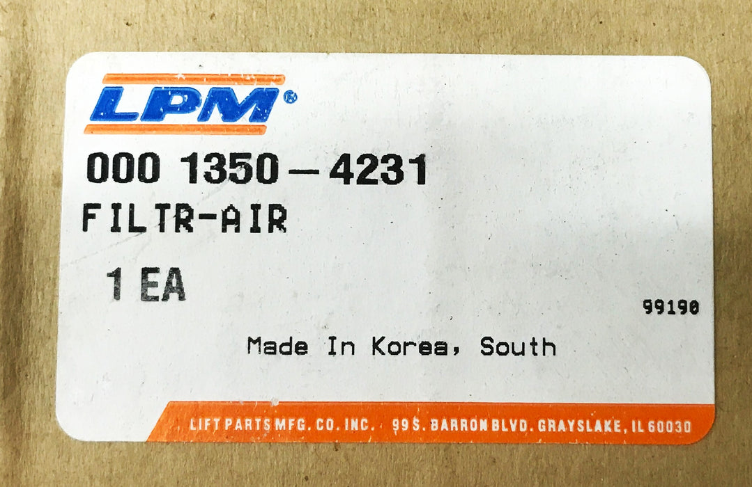 LPM Forklift Air Filter 1350-4231 [Lot of 2] NOS
