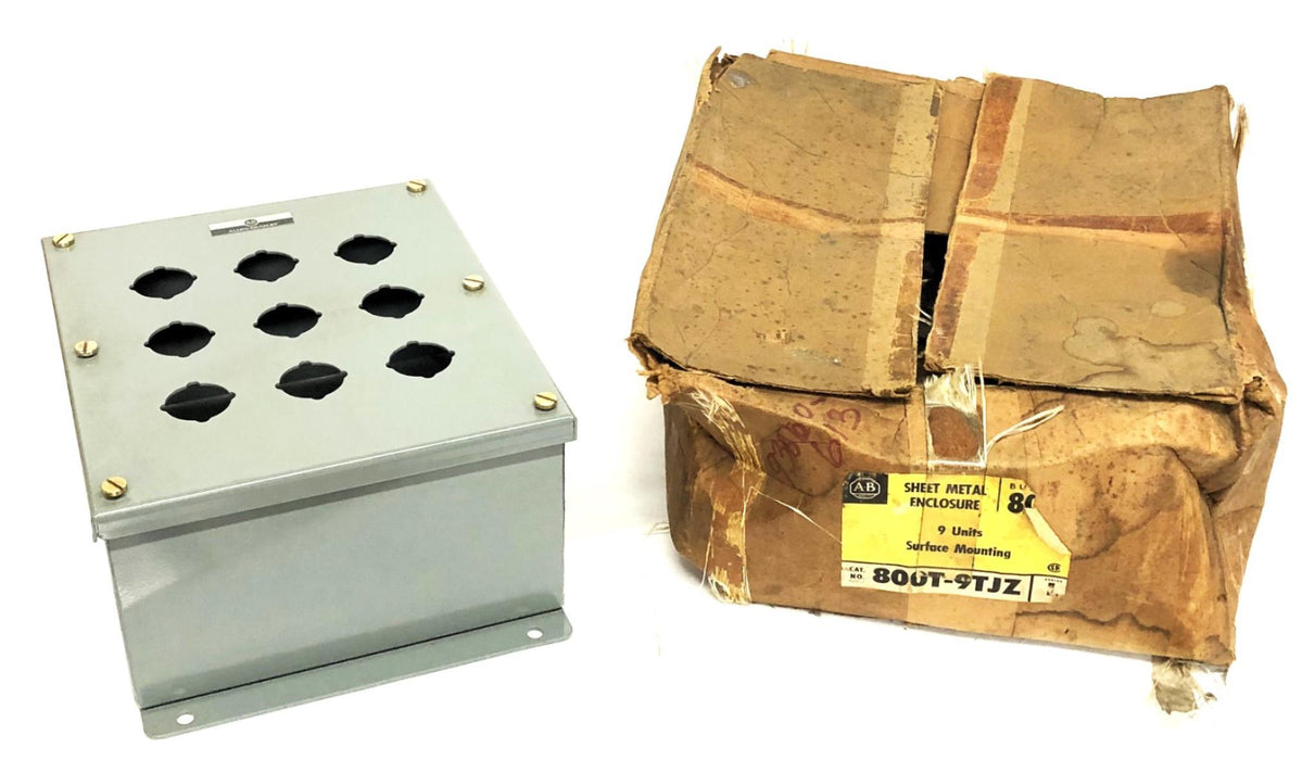 Allen-Bradley 9 Unit Surface Mounting Pushbutton Enclosure 800T-9TJZ NOS