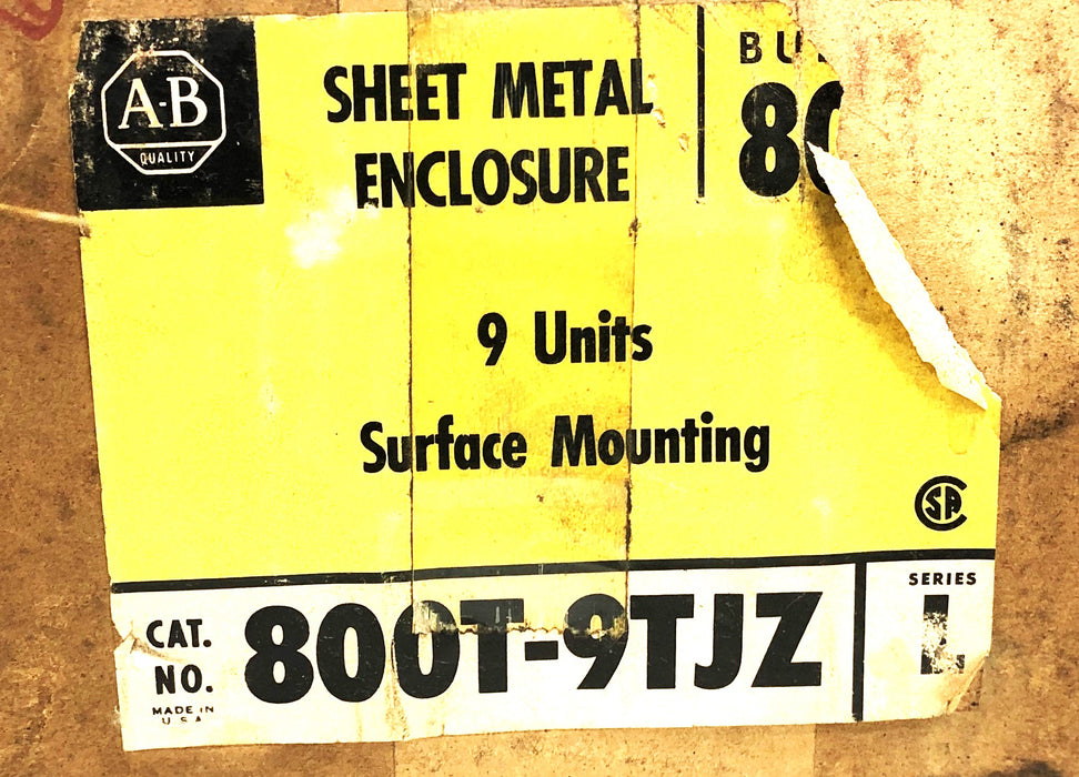 Allen-Bradley 9 Unit Surface Mounting Pushbutton Enclosure 800T-9TJZ NOS