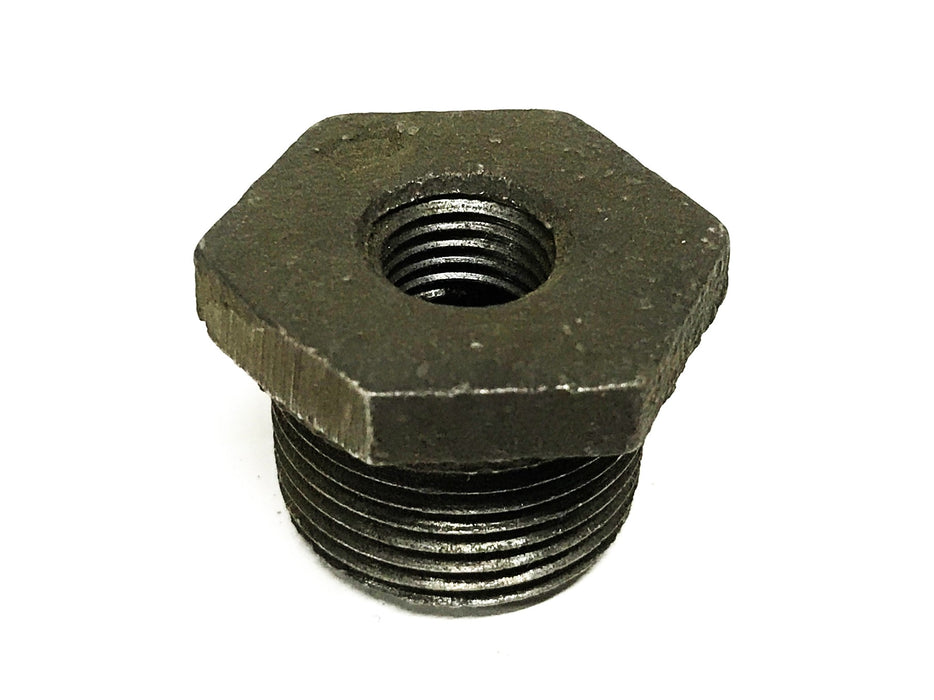 Unbranded 3/4 inch Male x 1/4 inch Female Black Iron Bushing [Lot of 19] NOS