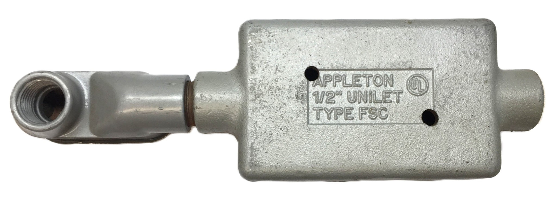 Appleton 1/2" Malleable Cast Iron Unilet Conduit Body Assembly Type FSC USED