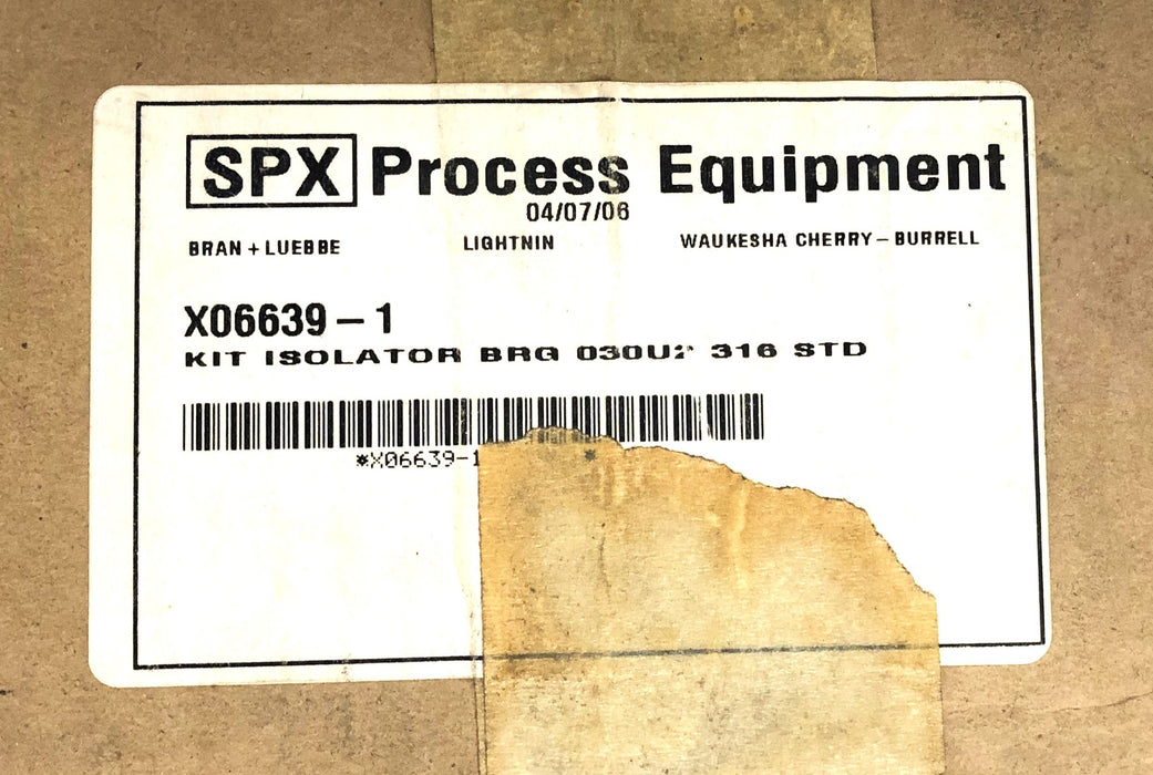 SPX Process Equipment Bearing Isolation Kit 030U2 316 STD Pair X06639-1 NOS