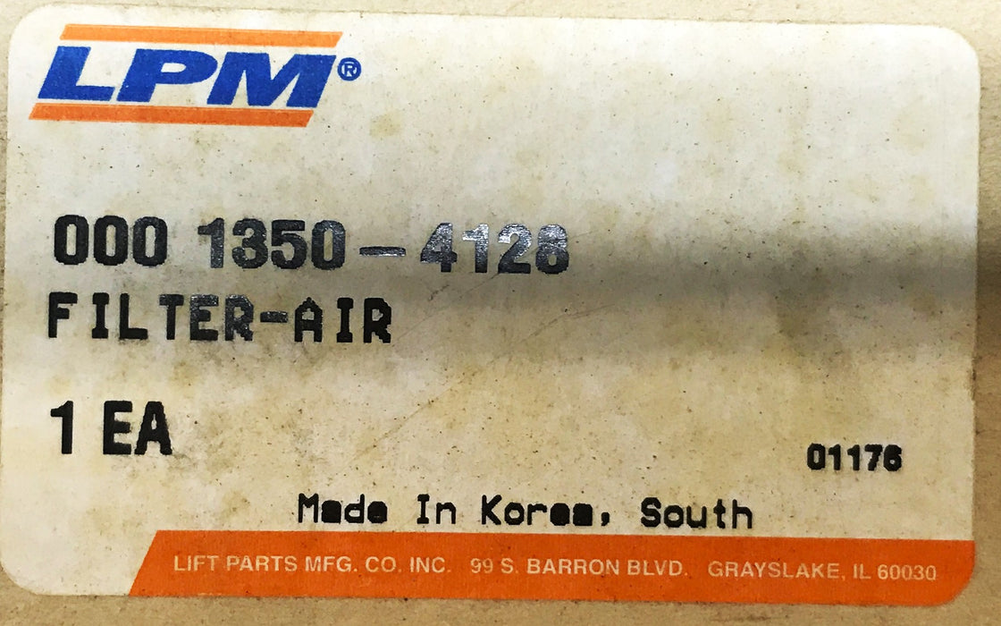 LPM Forklift Air Filter 1350-4128 NOS