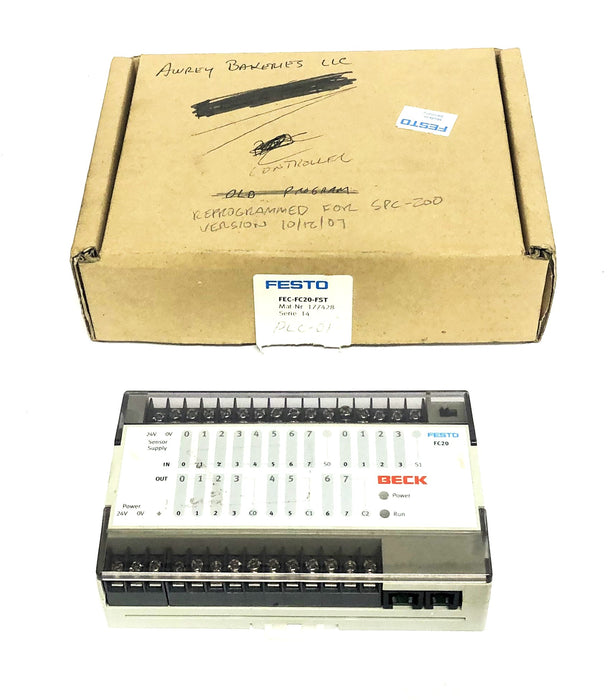 Festo Beck 24V 10W H00-S1.24 Series T4 Controller FEC-FC20-FST 177428 USED
