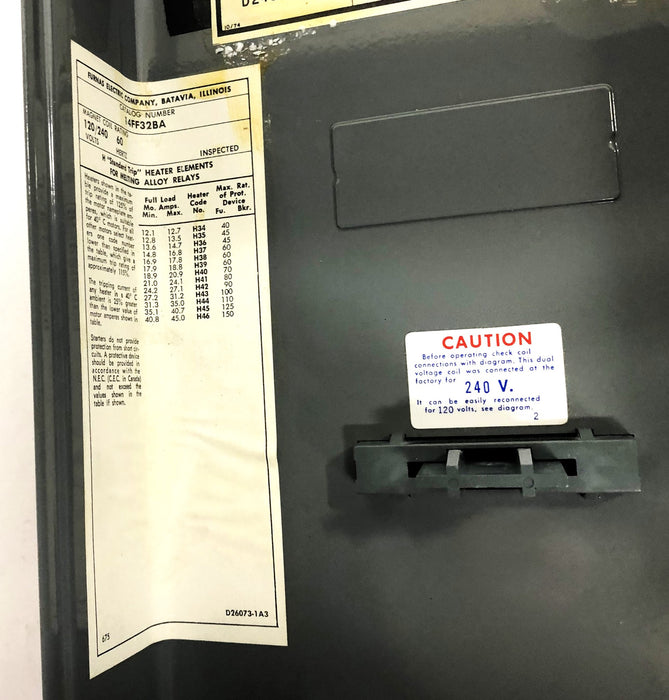 Furnas Size 2 NEMA 1 3 Phase 45 AMP Magnetic Starter 14FF32BA NOS