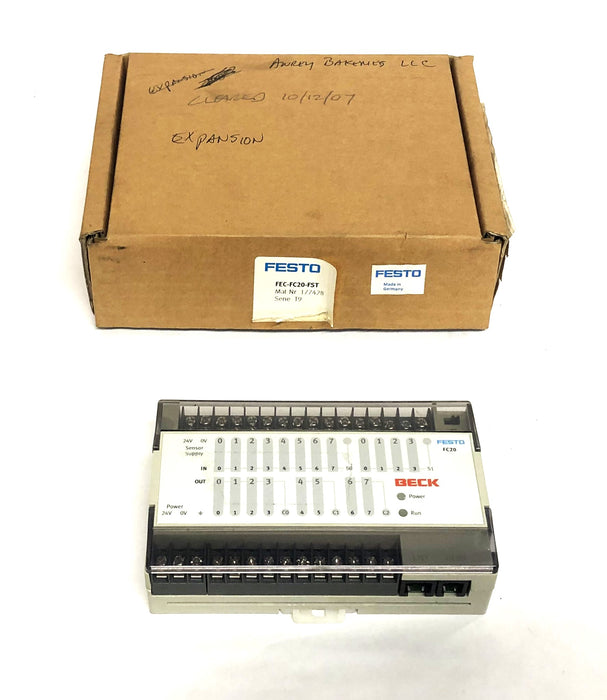 Festo Beck 24V 10W H00-S1.24 Series T9 Controller FEC-FC20-FST 177428 USED