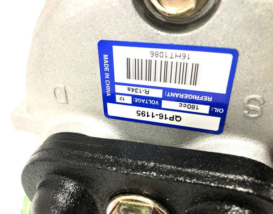 QUE Aluminum 12V R-134A AC Compressor 180cc QP16-1195 NOS