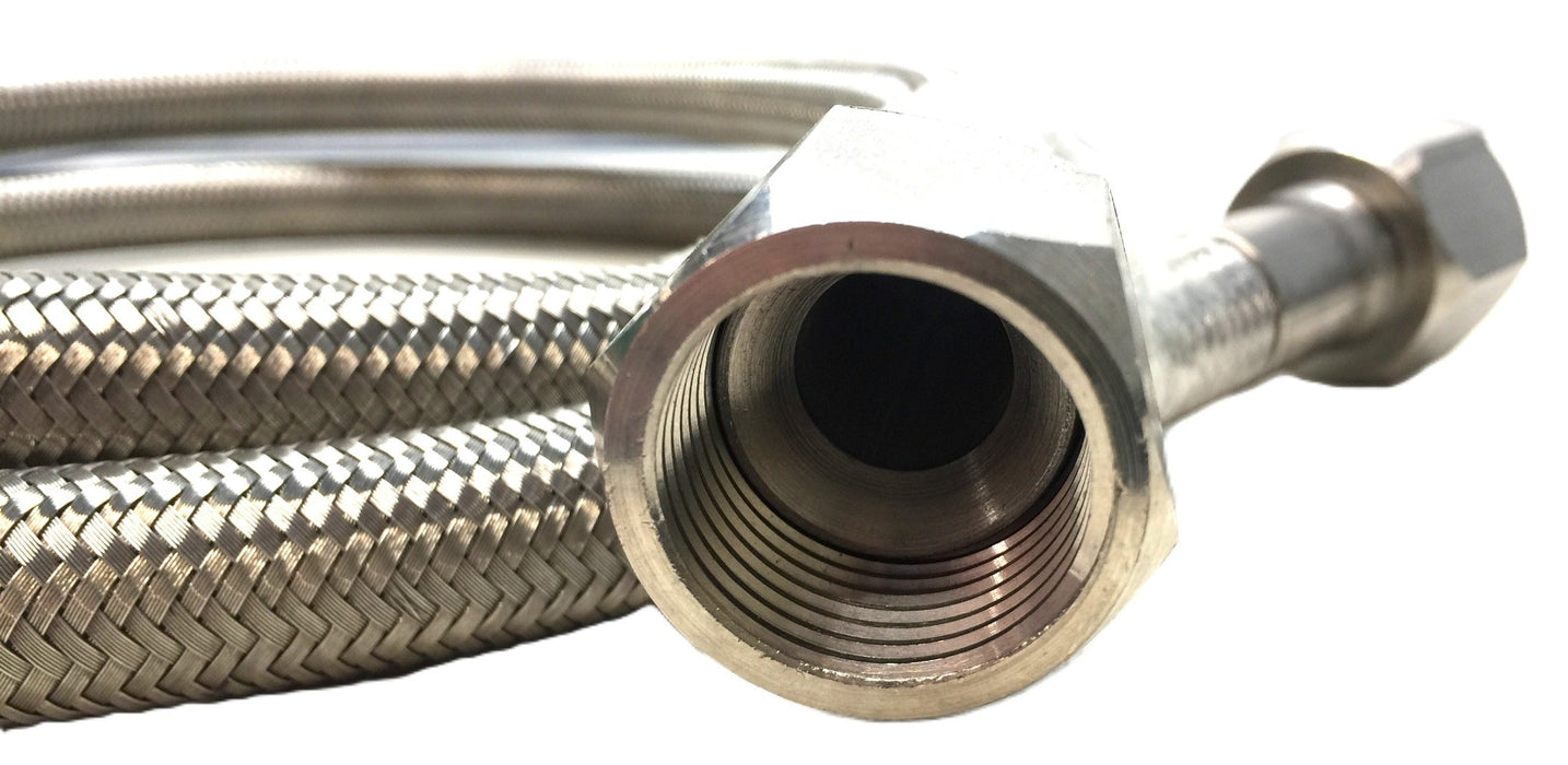Quik 68" Stainless Steel Braided Hose with 1" Female/Female Swivel Ends NOS