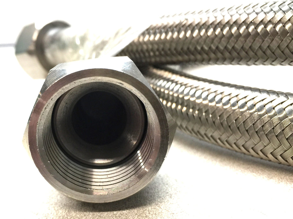 Quik 68" Stainless Steel Braided Hose with 1" Female/Female Swivel Ends NOS