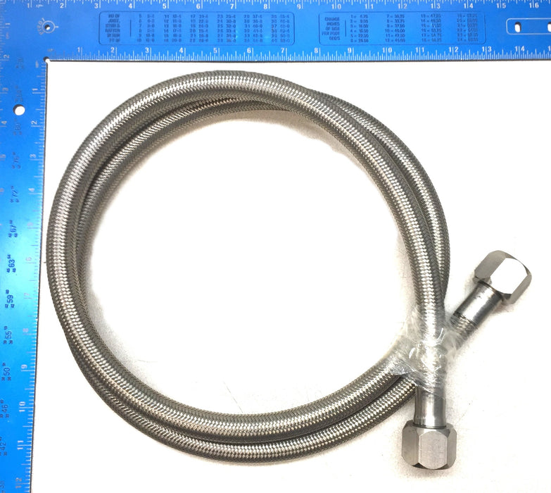 Quik 68" Stainless Steel Braided Hose with 1" Female/Female Swivel Ends NOS