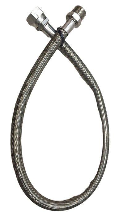 Unbranded 3' Stainless Steel Braided Hose with 1" Female/Male Swivel End NOS