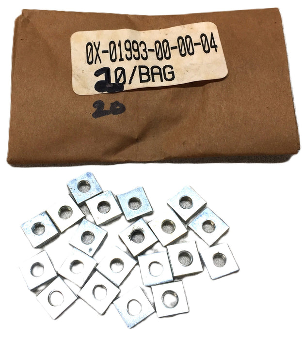 Industrial Spare Steel Square Flat Nut 0X-01993-00-00-04 [Lot of 20] NOS