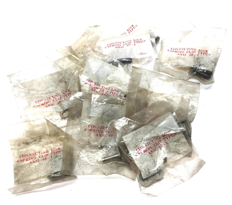 Unbranded Spring Clip Roller Chain Connecting Link ANSI 40-1 [Lot of 10] NOS