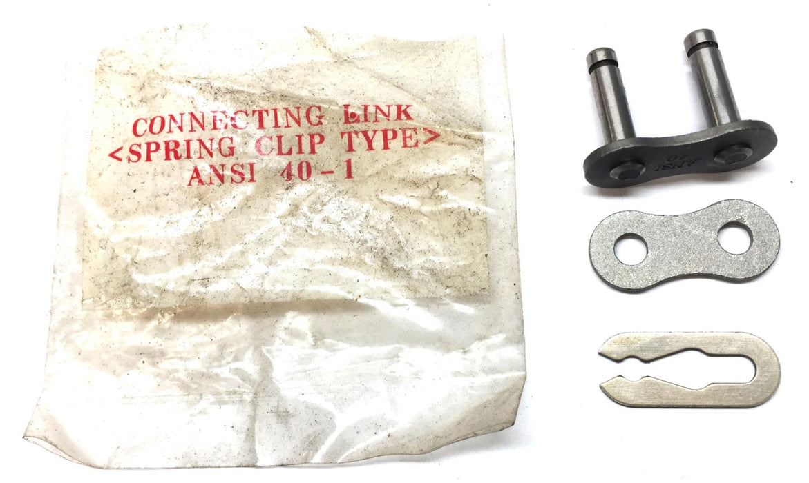 Unbranded Spring Clip Roller Chain Connecting Link ANSI 40-1 [Lot of 10] NOS