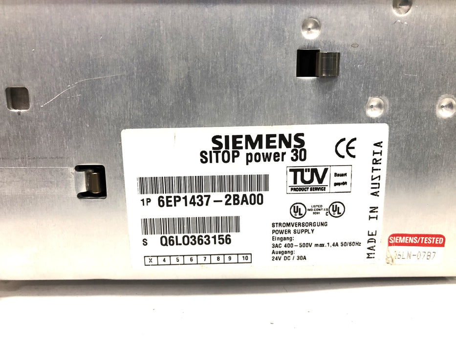 Siemens SITOP Power 30 Power Supply 6EP1437-2BA00 NOS