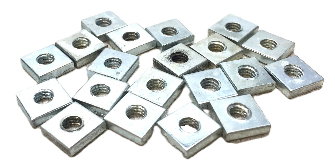 Industrial Spare Steel Square Flat Nut 0X-01993-00-00-04 [Lot of 20] NOS