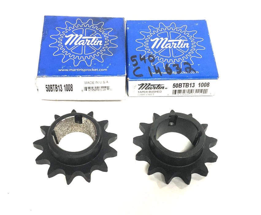 Martin 13 Tooth 1.33X1.80 Inch Taper Bushed Sprocket 50BTB1 1008 [Lot of 3] NOS