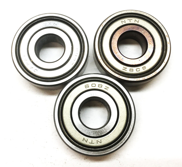 NTN Metal Shielded Ball Bearing (No Box) 608Z [Lot of 3] NOS
