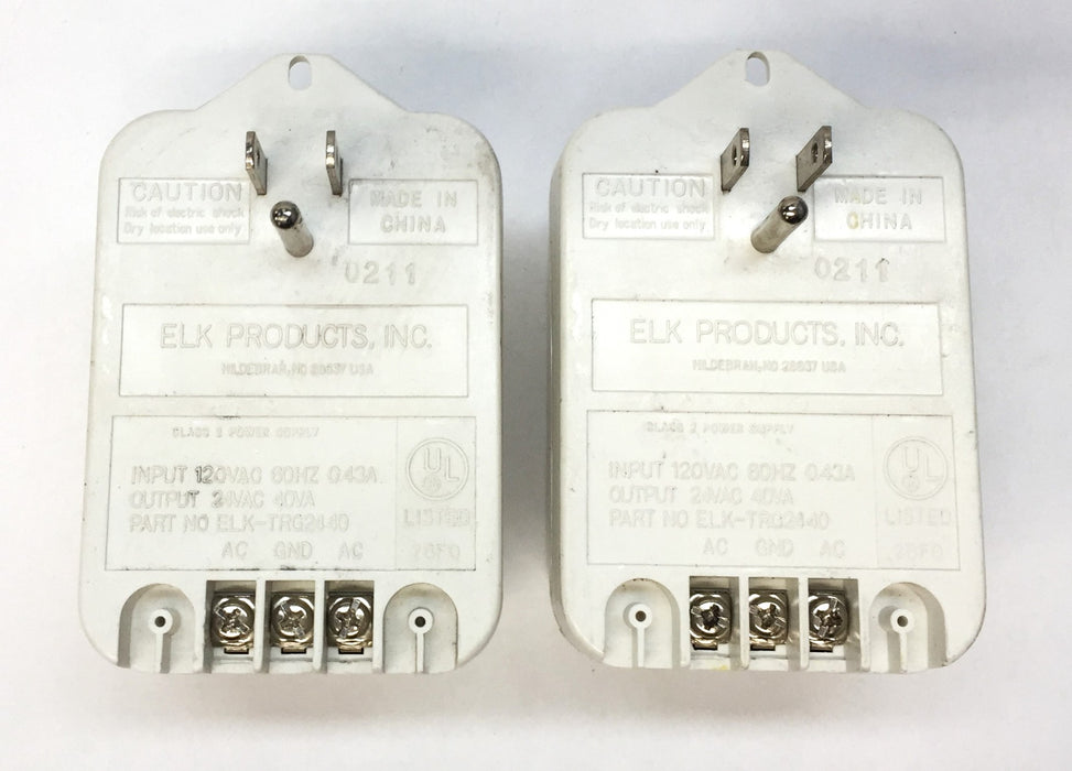 ELK Auto-Resetting Transformer 24VAC/40VA ELK-TRG2440 [Lot of 2] USED