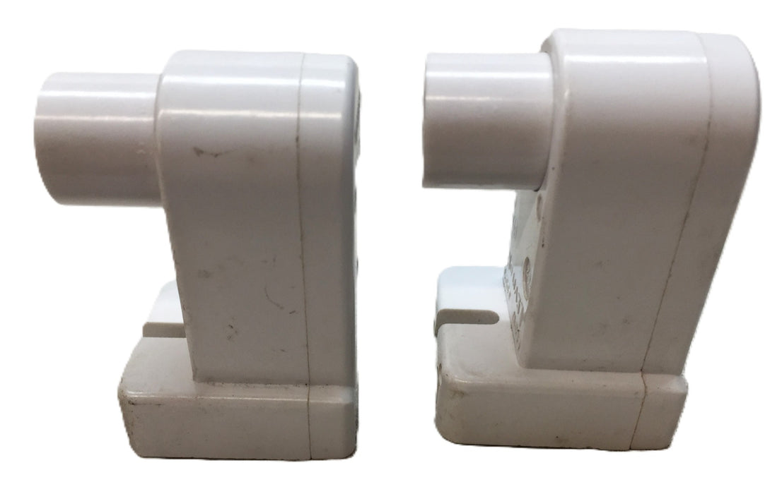 Leviton 660W/600V Spring Plunger White Fluorescent Lampholder 492 [Lot of 2] NOS