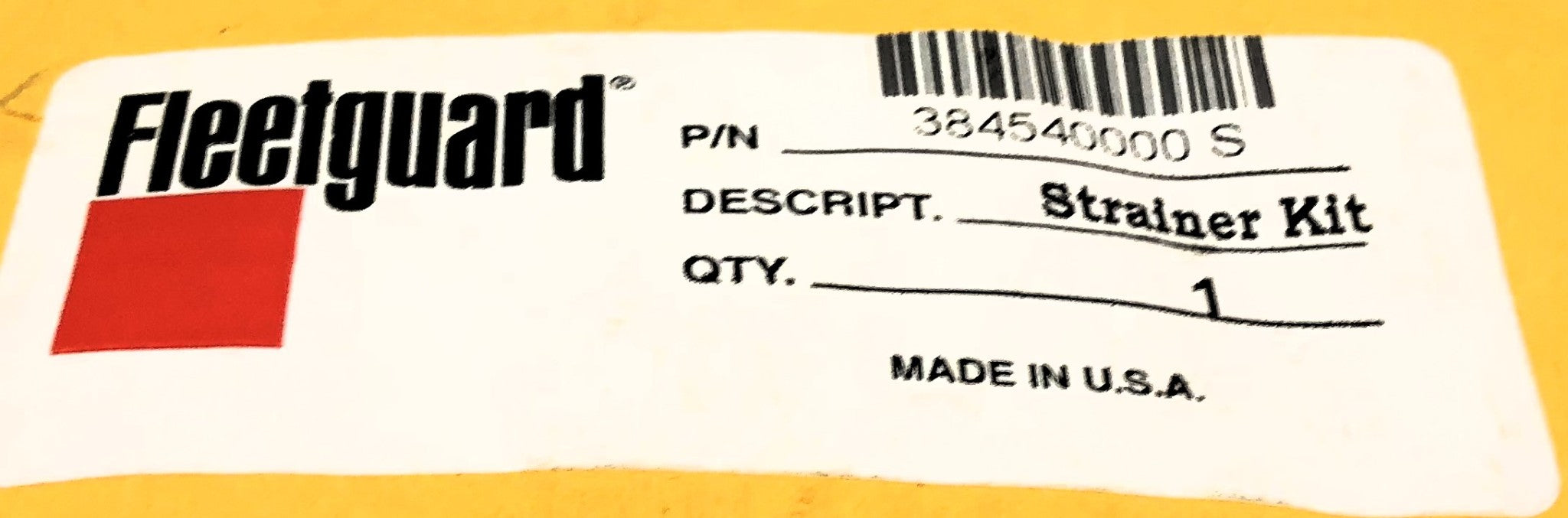 Fleetguard Fuel Strainer Kit 384540000S [Lot of 2] NOS