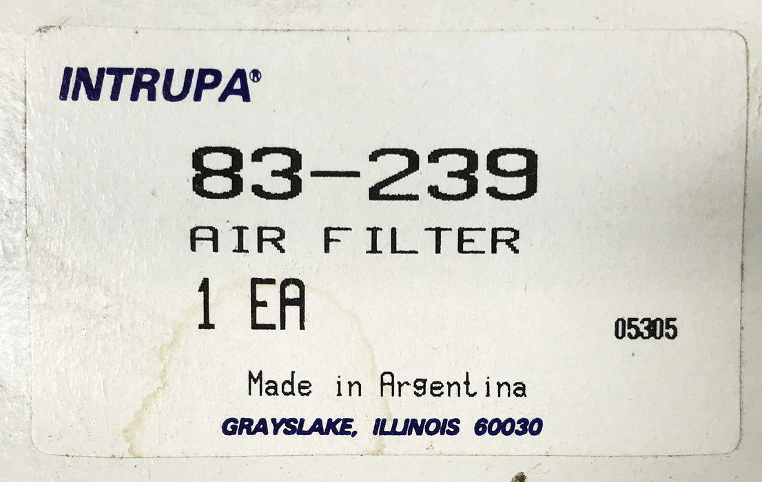 Intrupa Air Filter 83-239 NOS