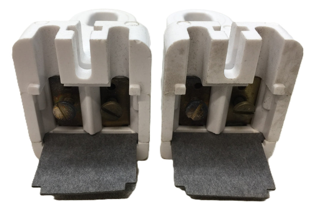 Leviton 660W/600V White Fluorescent Lampholder 493 [Lot of 2] NOS