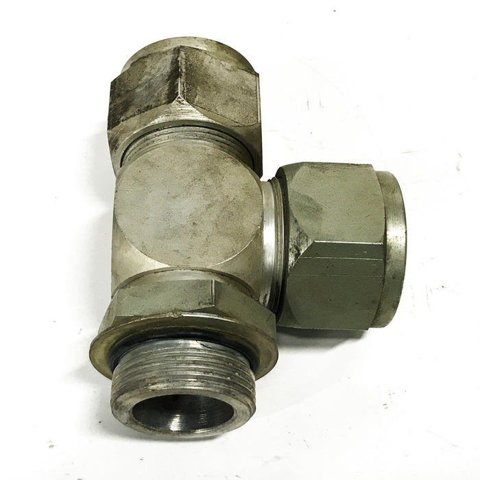 Lenz 1-1/4 inch Male x 1 inch Female x 1/2 inch Female Tube Fitting Tee NOS