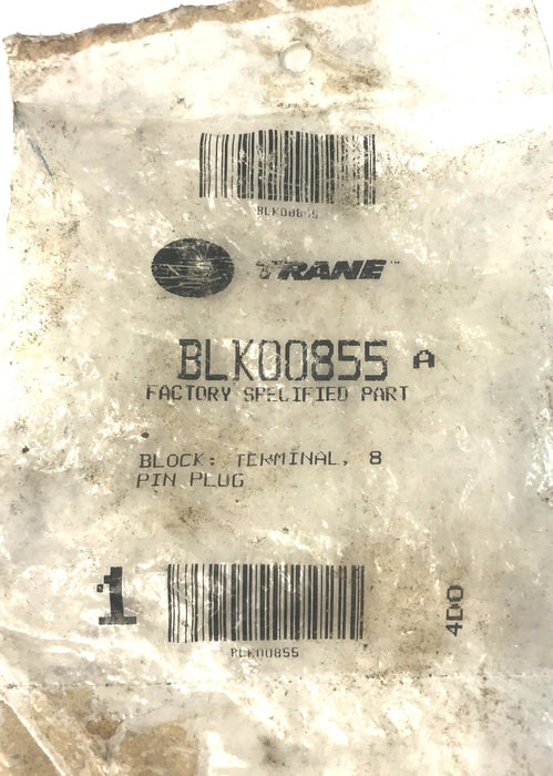 Trane Terminal Block 8-Pin Plug BLK00855 NOS