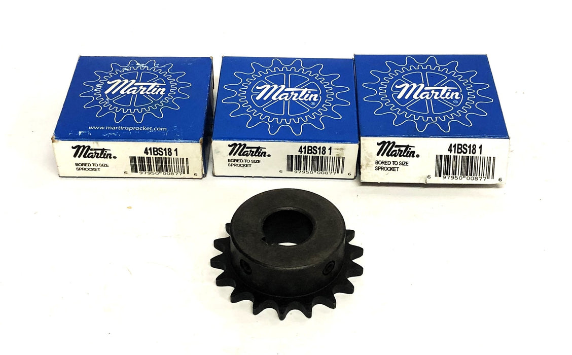 Martin 18 Tooth 1X2.30 Inch Bored To Size Sprocket 41BS18 1 [Lot of 3] NOS