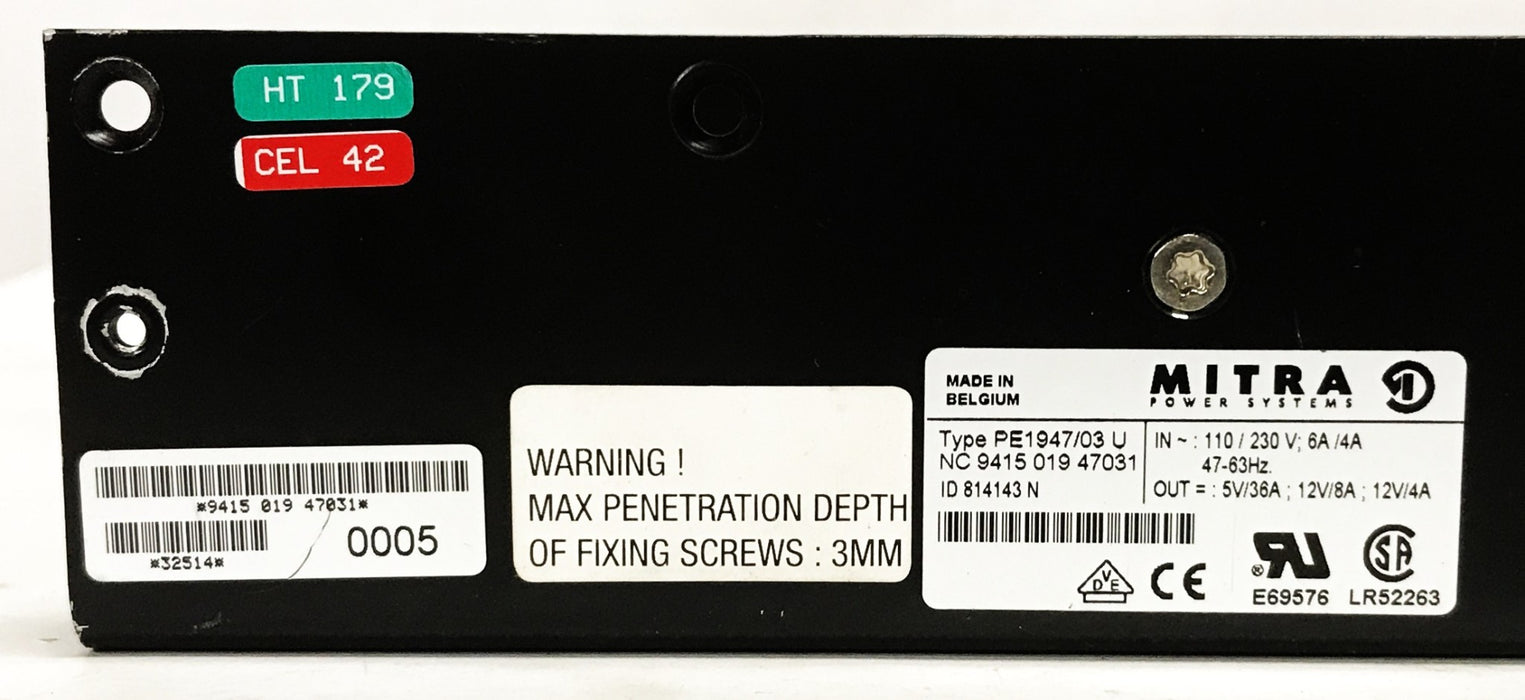 Mitra Phase I Processor Power Supply PE1947/03U NOS