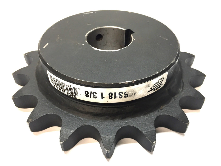 Martin Roller Chain Sprocket 80BS18 1-3/8 with 1.33" Bore and Keyway NOS