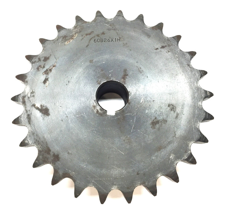Unbranded Roller Sprocket 1" Bore w/Set Screw and Keyway 60B26X1H NOS